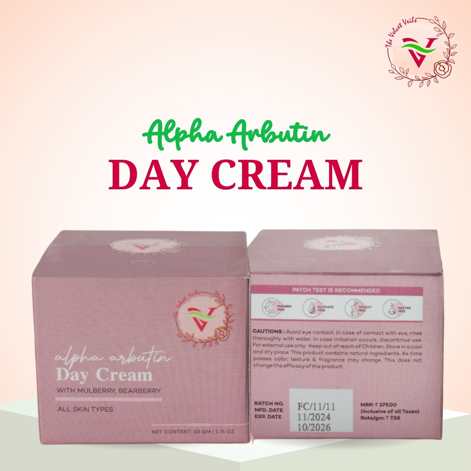 The Velvet Veils Alpha Arbutin Day Cream