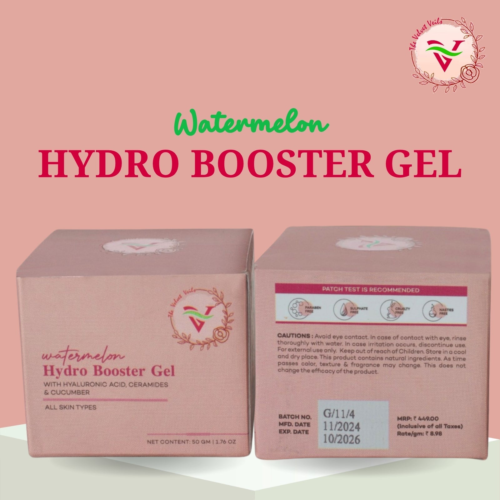 The Velvet Veils Watermelon Hydro Booster Gel