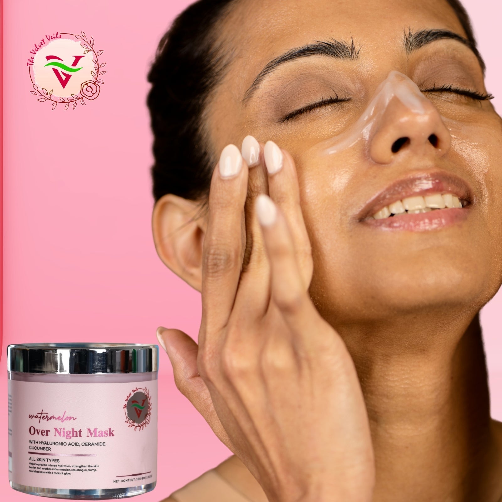 The Velvet Veils Watermelon Overnight Mask