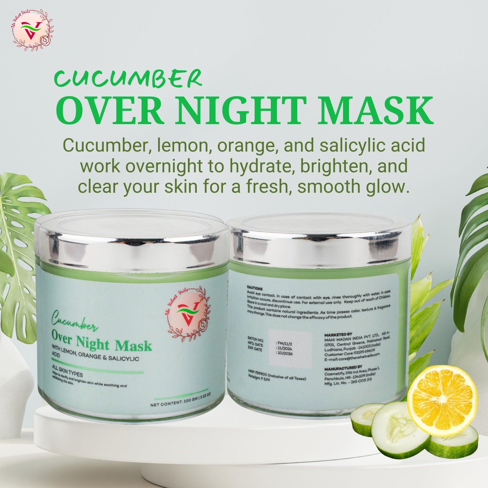 The Velvet Veils Cucumber Overnight Mask