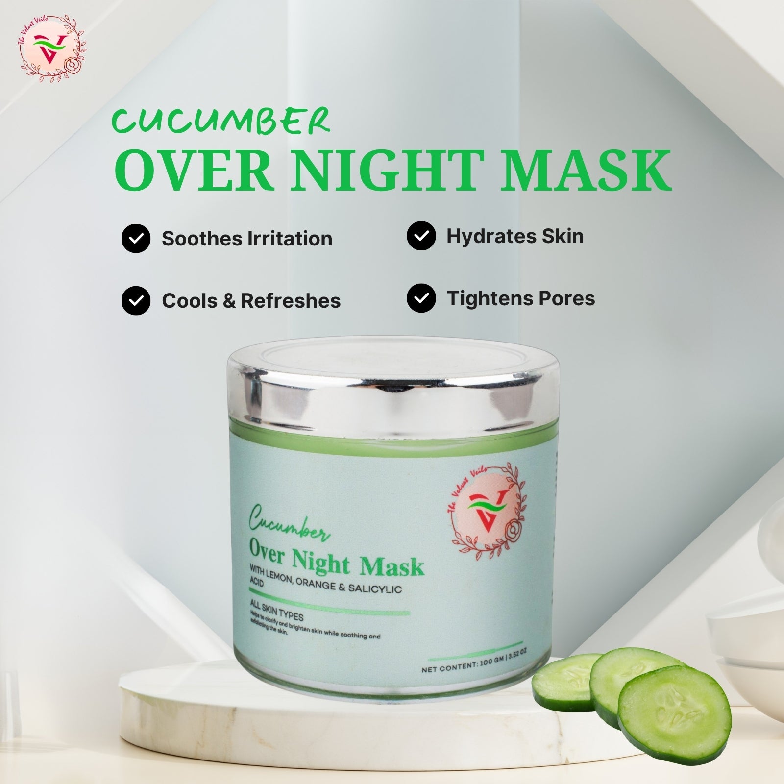 The Velvet Veils Cucumber Overnight Mask