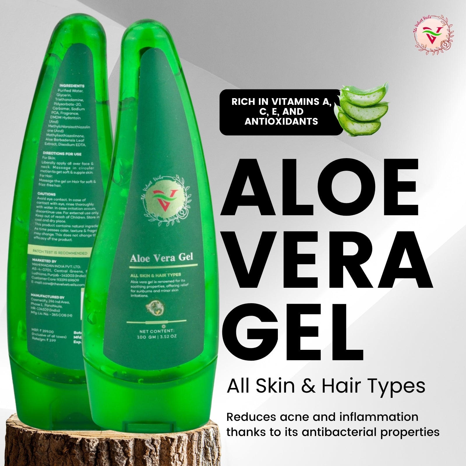 The Velvet Veils Aloe Vera Gel