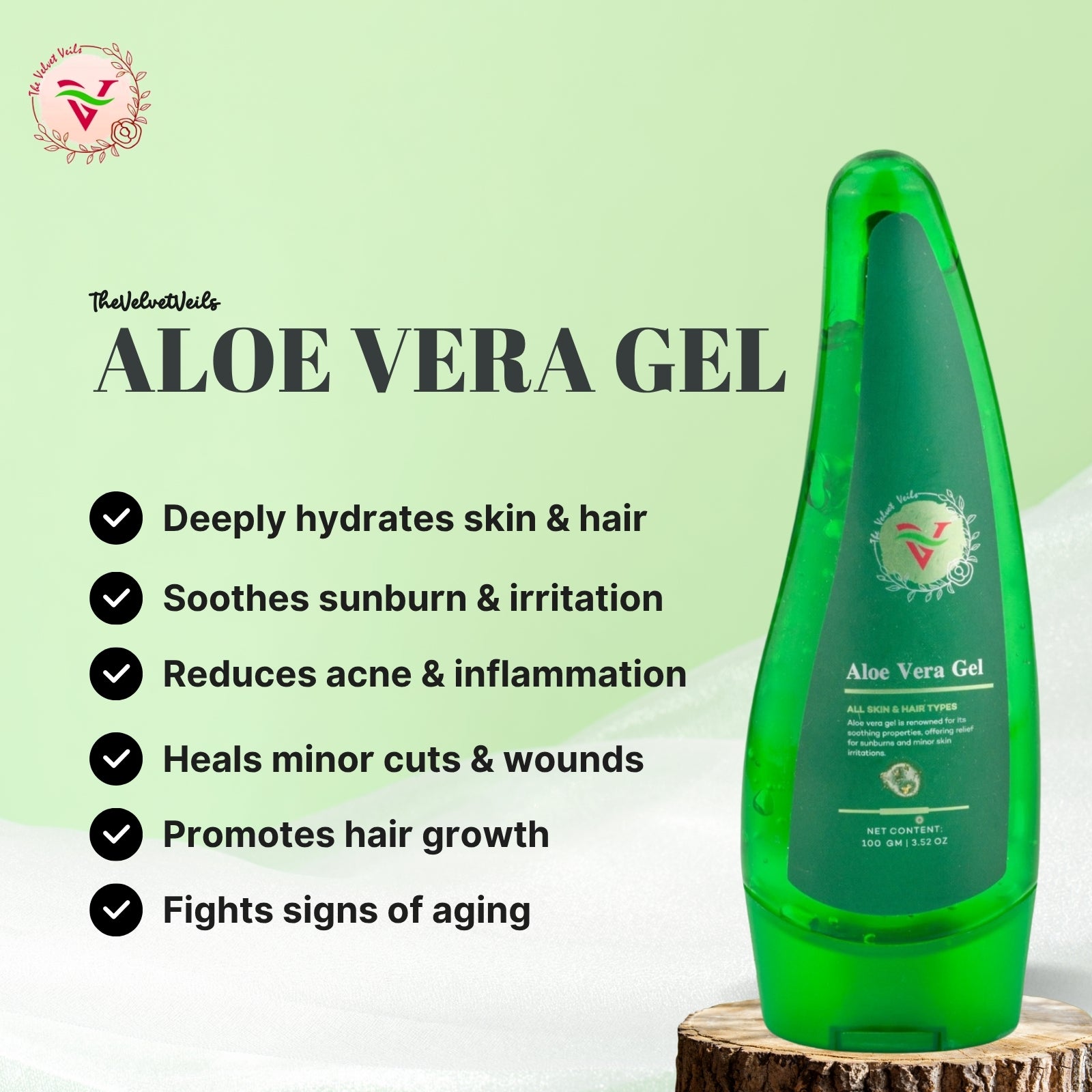 The Velvet Veils Aloe Vera Gel