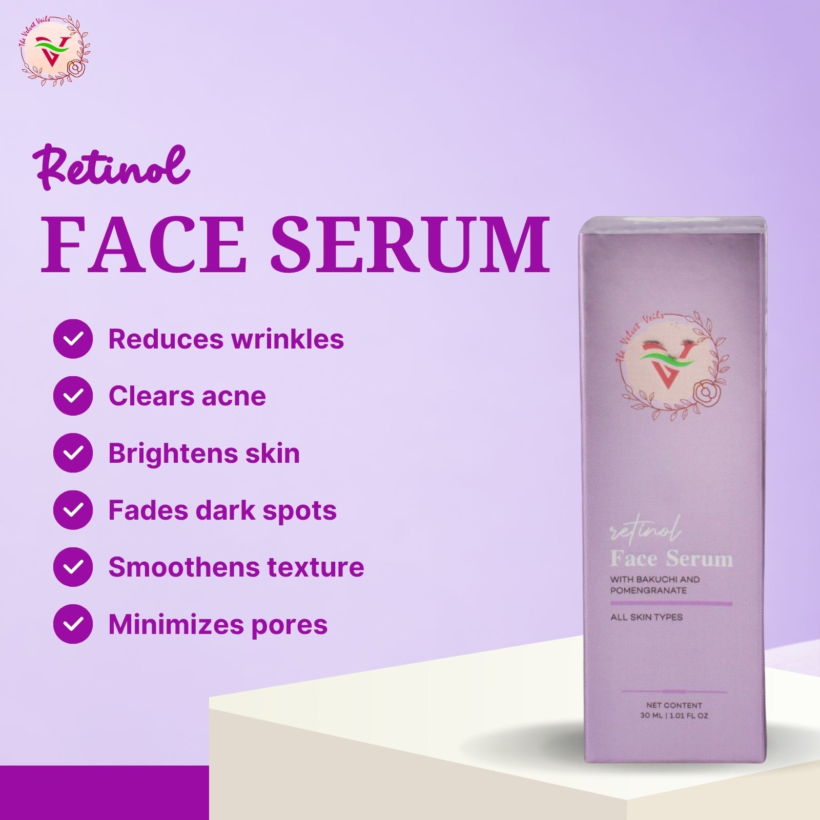 The Velvet Veils Retinol Face Serum