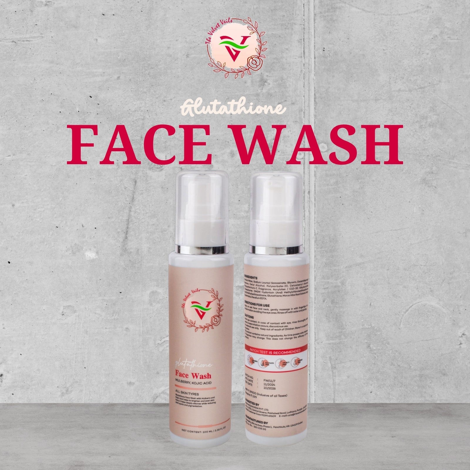 The Velvet Veils Glutathione Face Wash