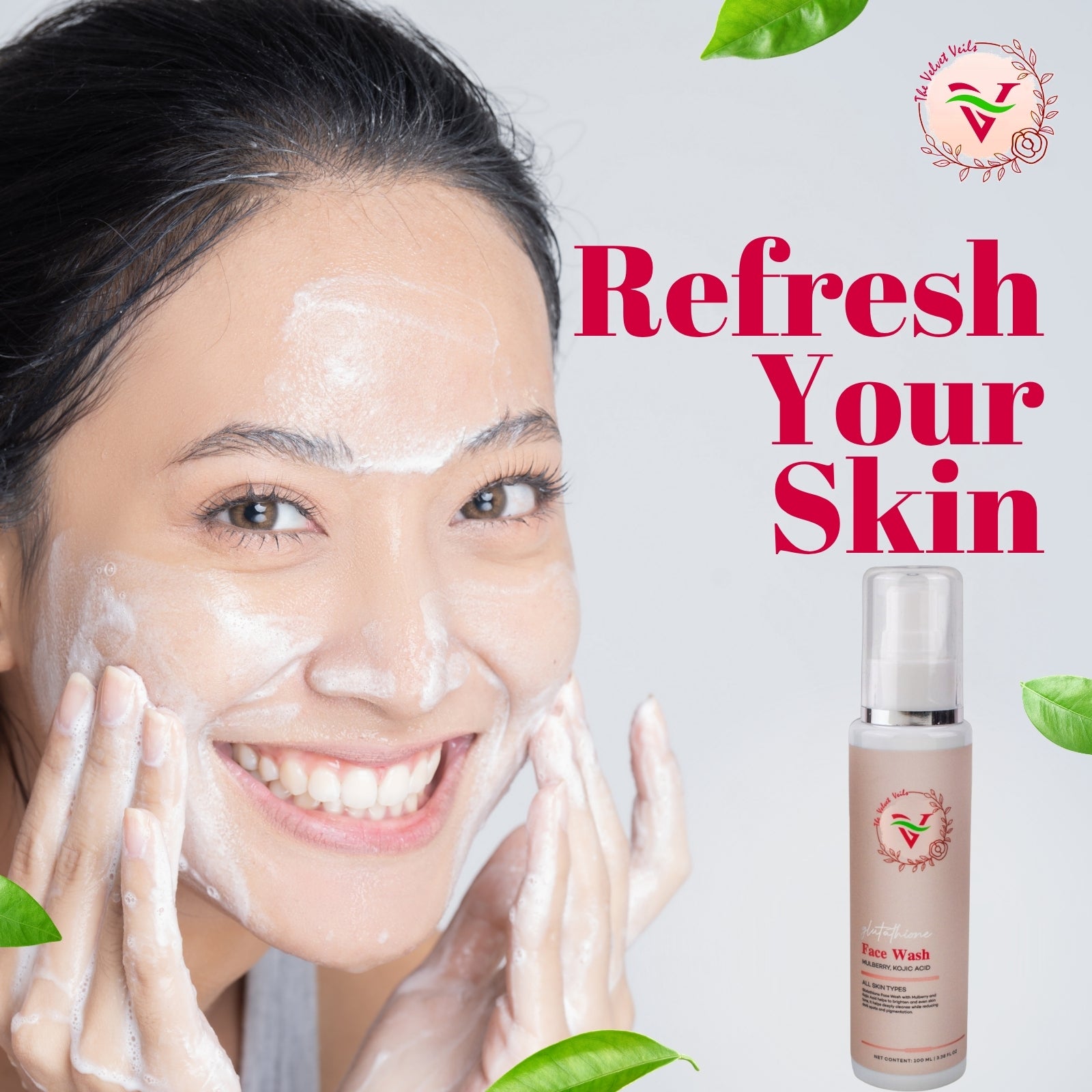The Velvet Veils Glutathione Face Wash - The Velvet Veils