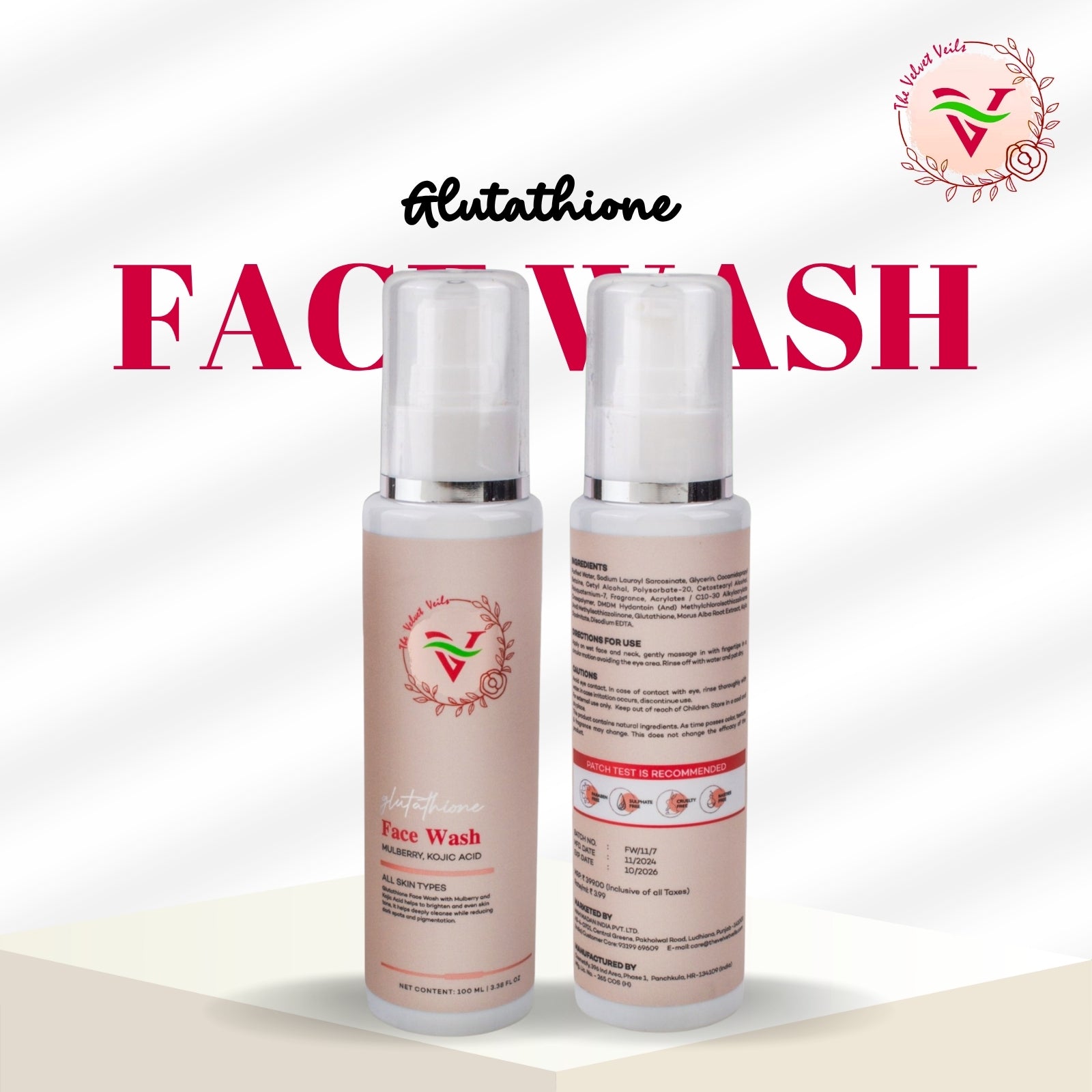The Velvet Veils Glutathione Face Wash