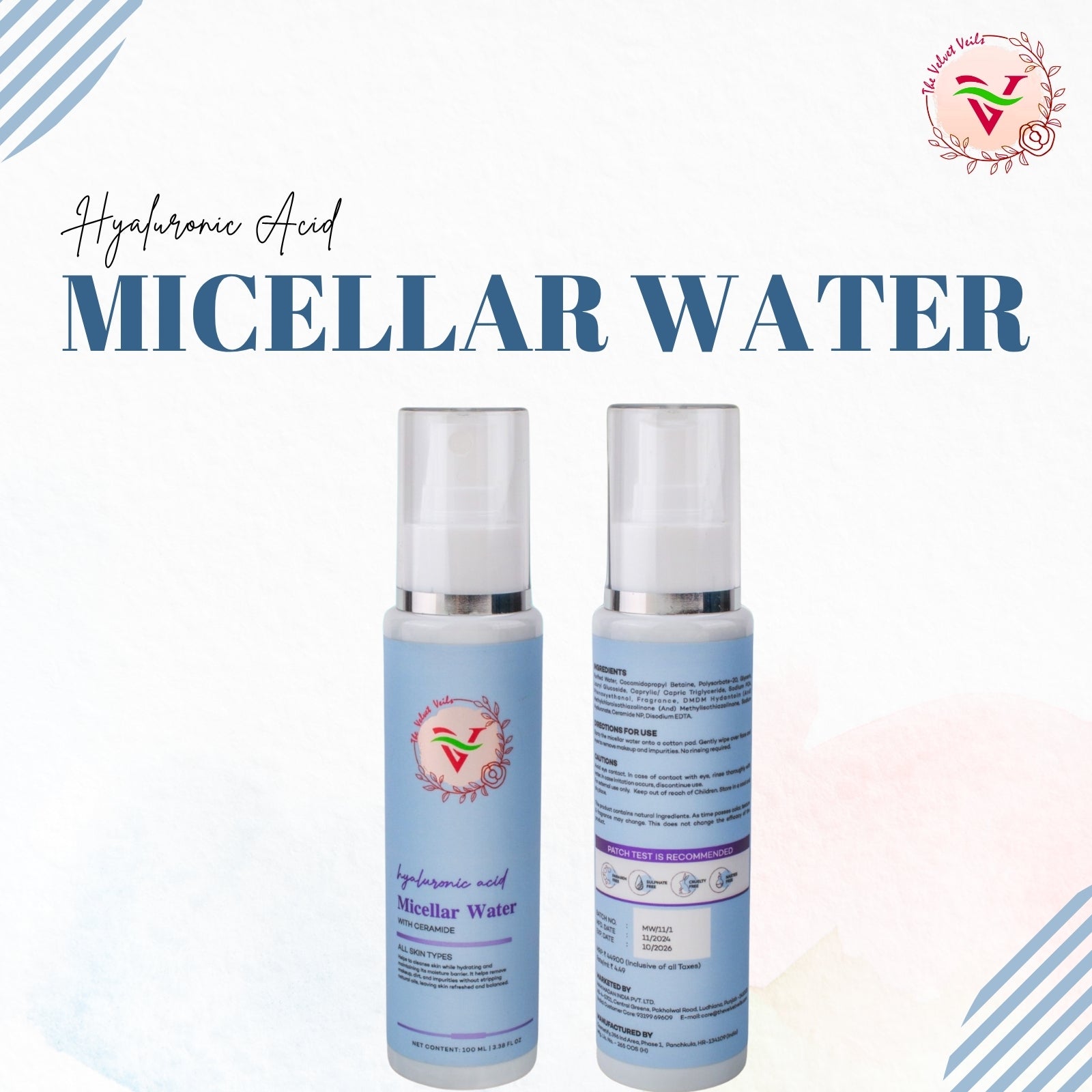 The Velvet Veils Hyaluronic Acid Micellar Water