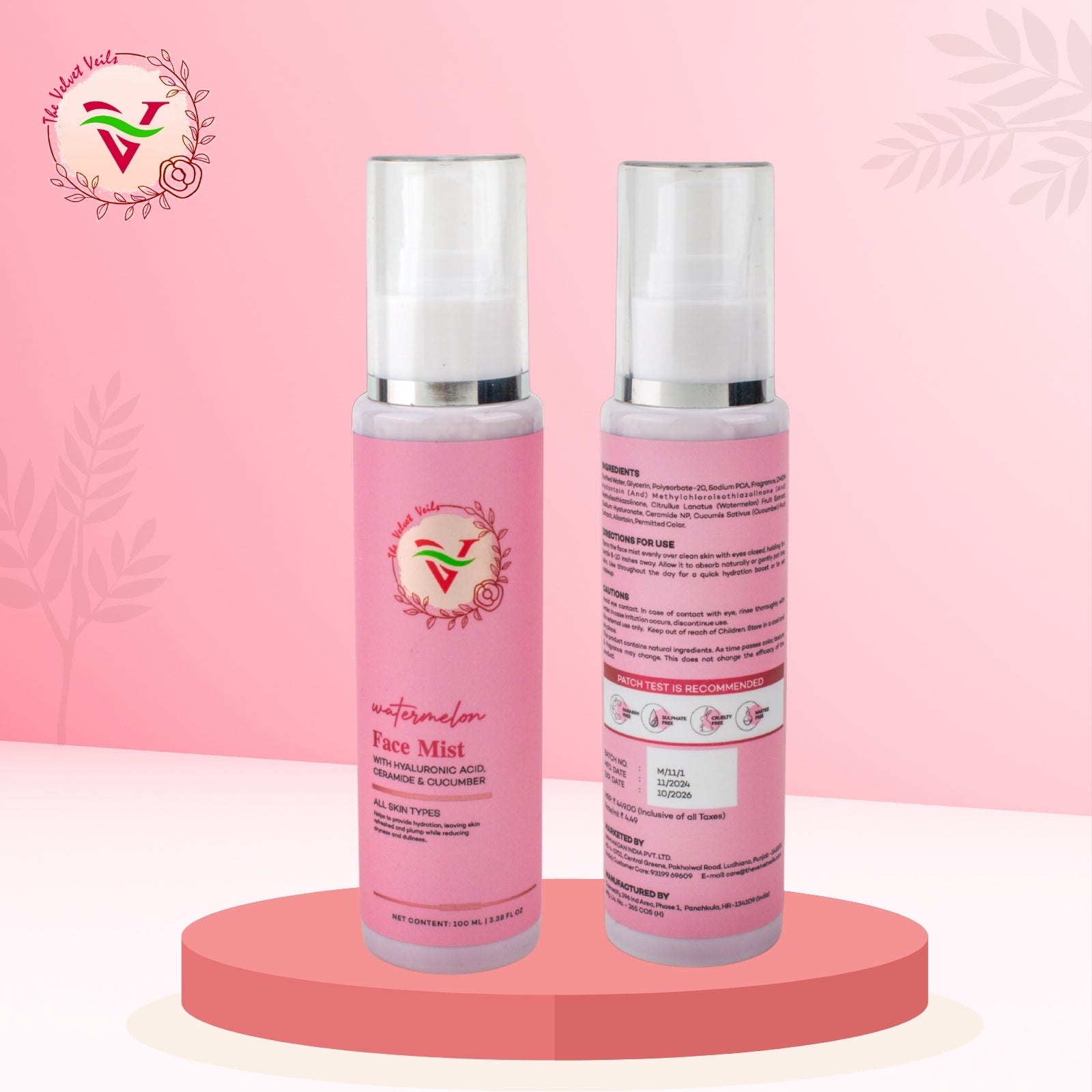 The Velvet Veils Watermelon Face Mist