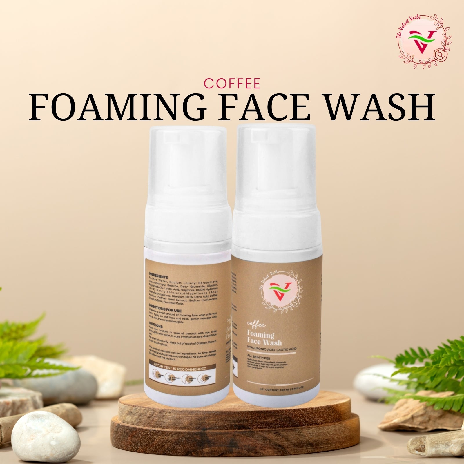 The Velvet Veils Coffee Foaming Face Wash 100Ml