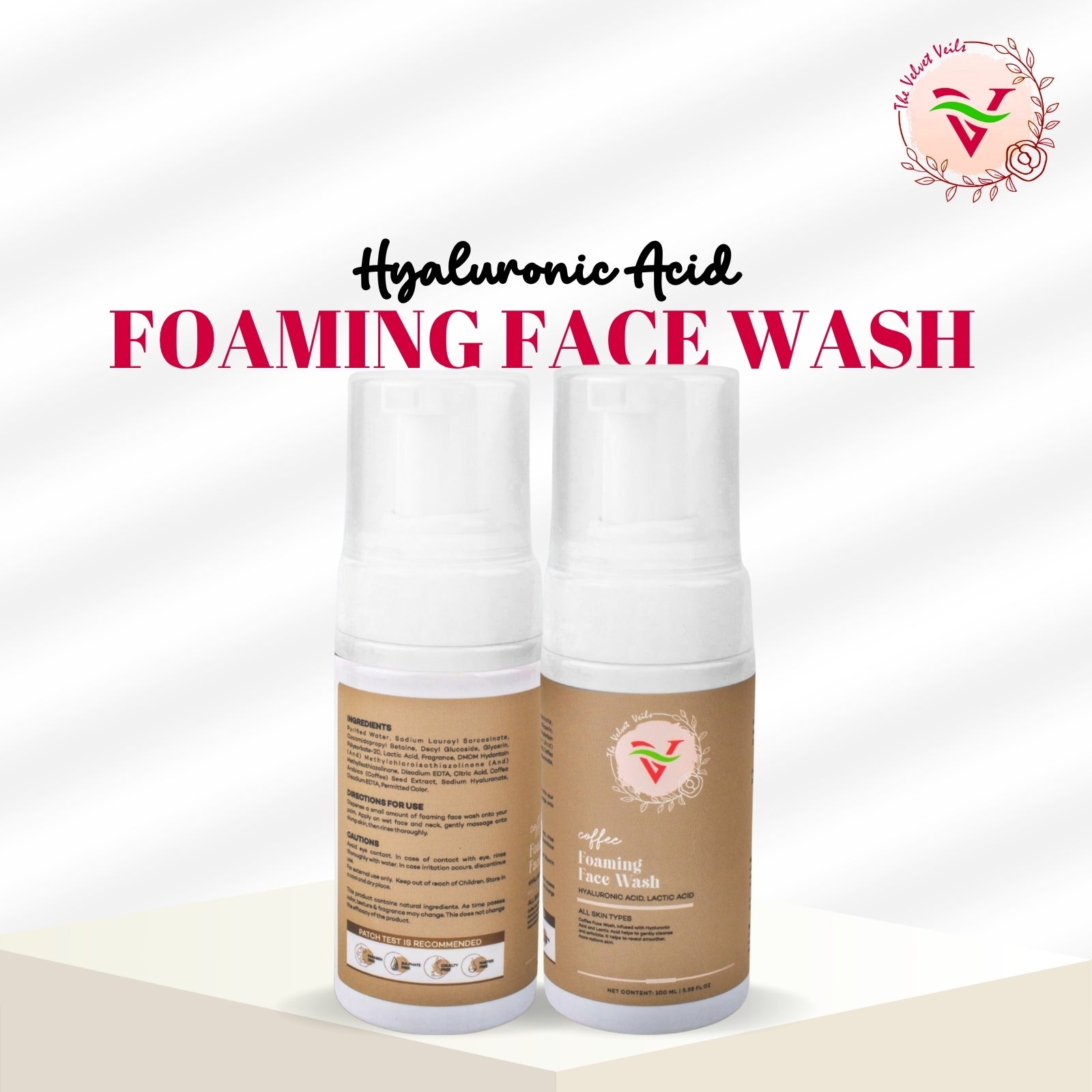 The Velvet Veils Coffee Foaming Face Wash 100Ml - The Velvet Veils