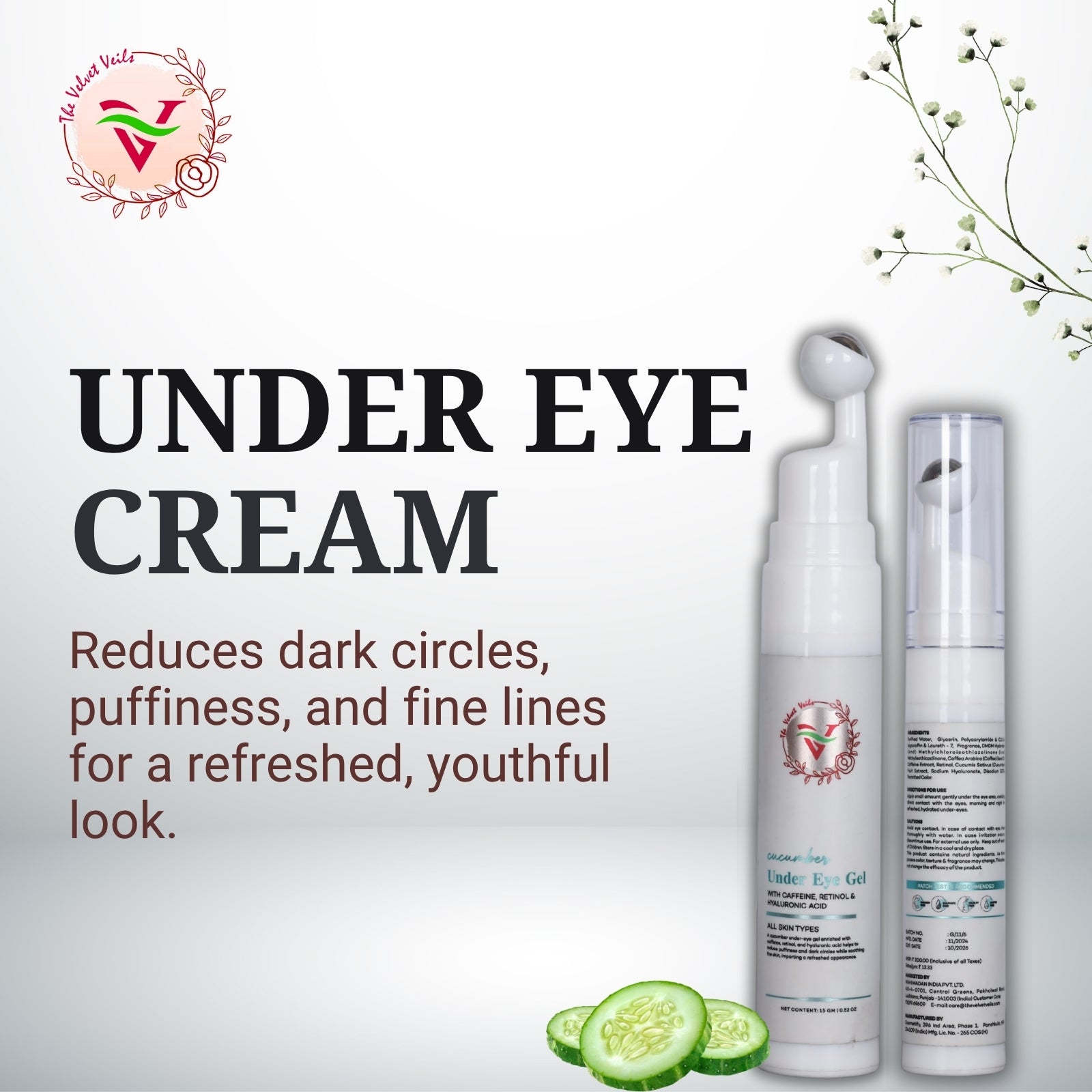 The Velvet Veils Cucumber Under Eye Gel