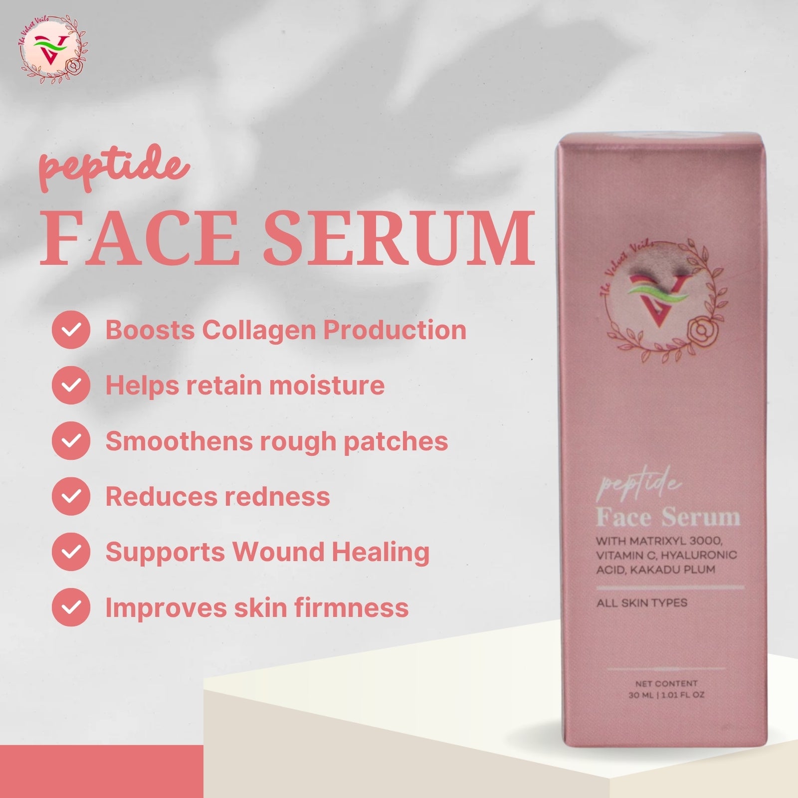 The Velvet Veils Peptide Face Serum