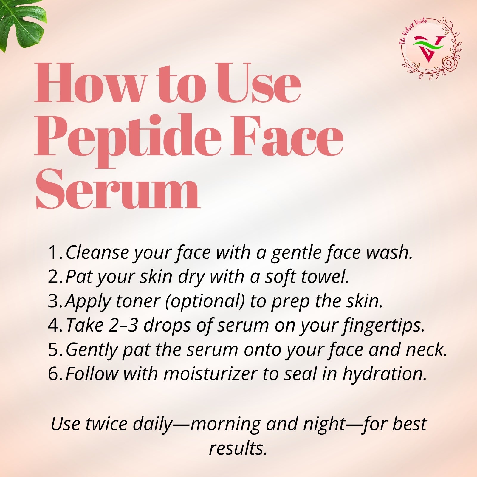 The Velvet Veils Peptide Face Serum