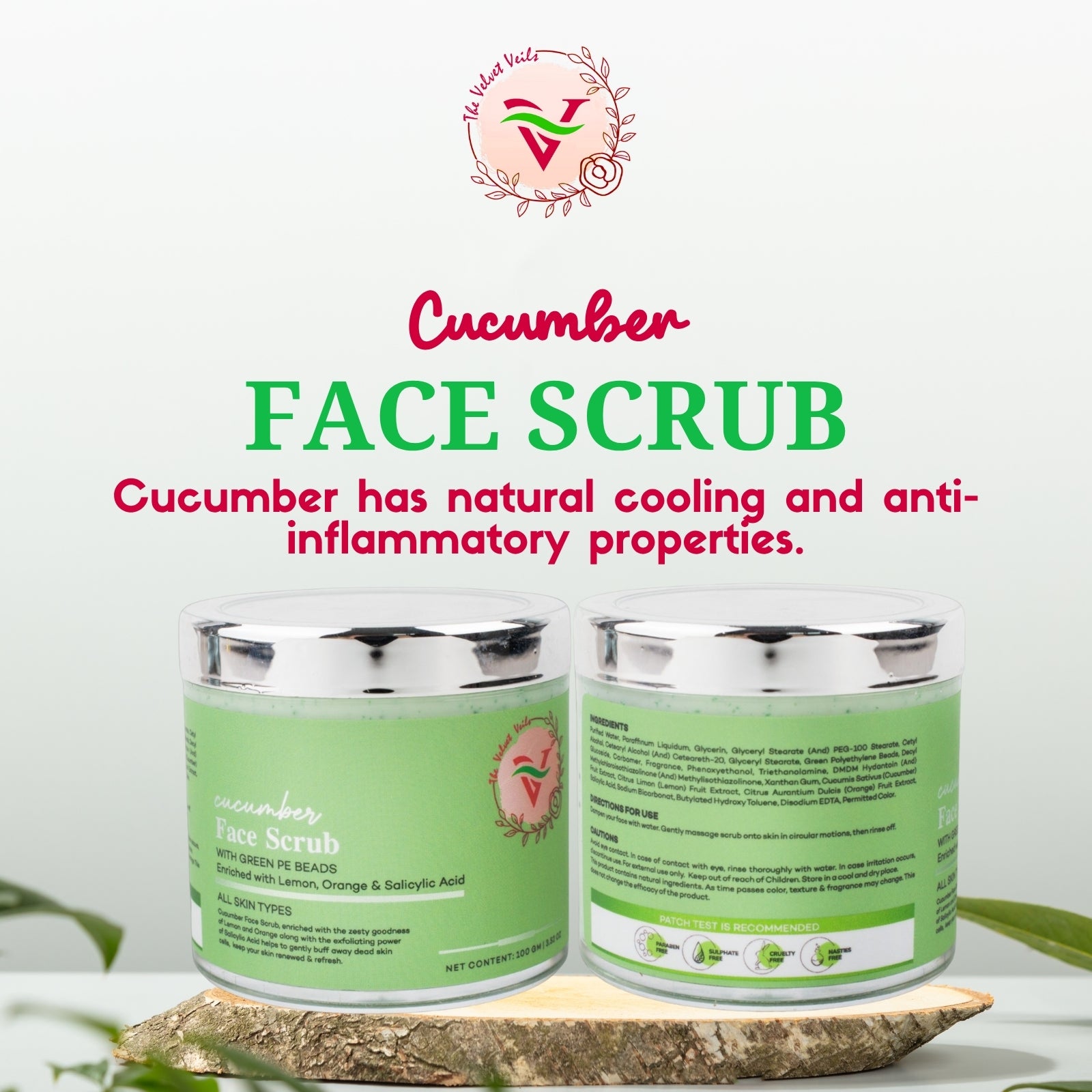 The Velvet Veils Cucumber Face Scrub