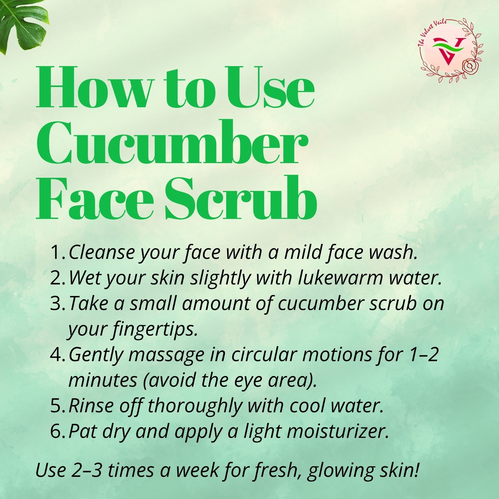 The Velvet Veils Cucumber Face Scrub - The Velvet Veils