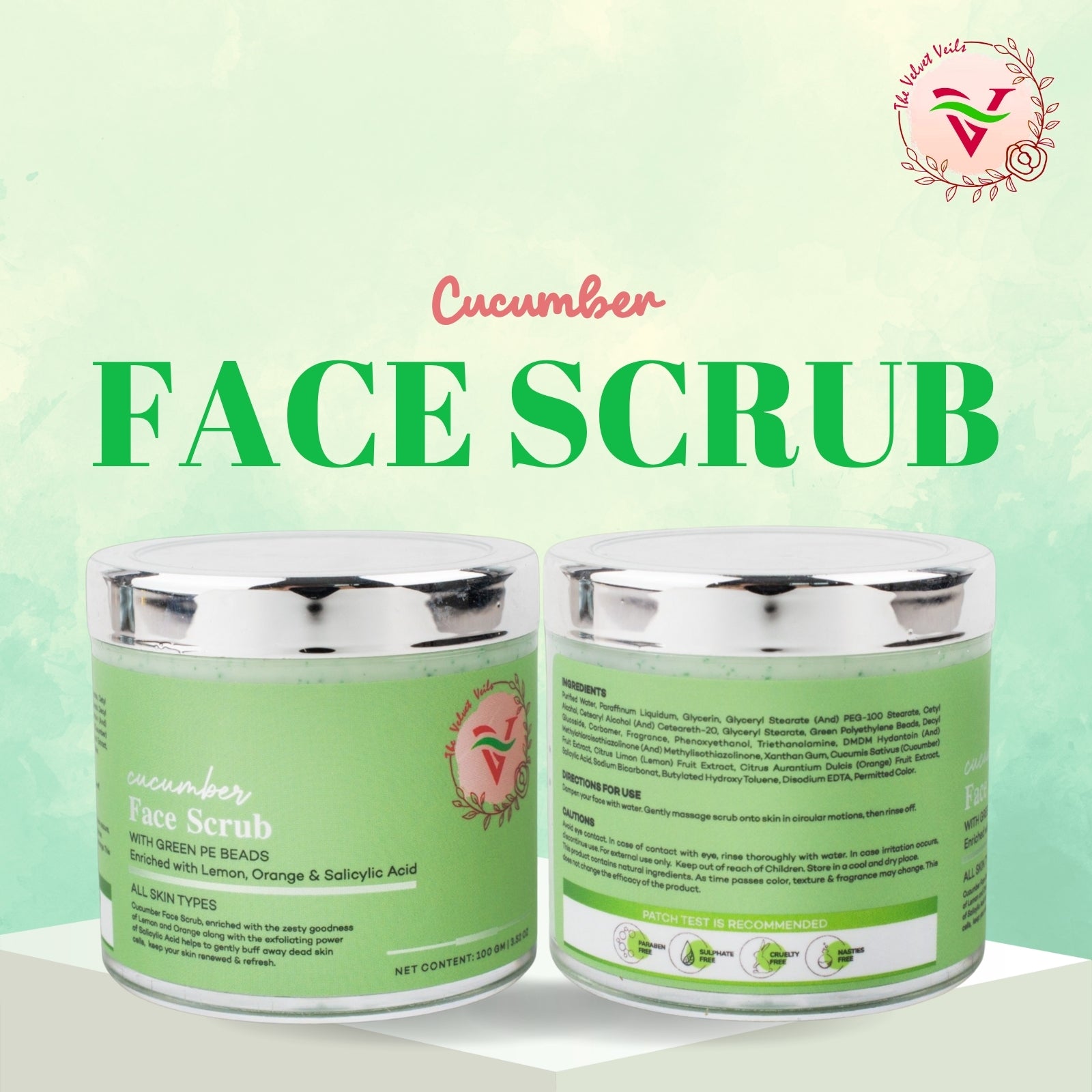 The Velvet Veils Cucumber Face Scrub