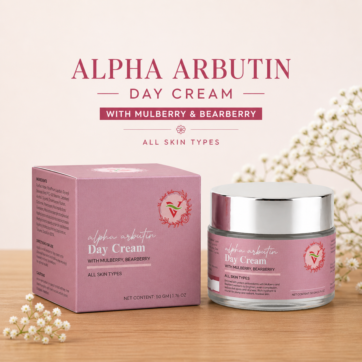 The Velvet Veils Alpha Arbutin Day Cream