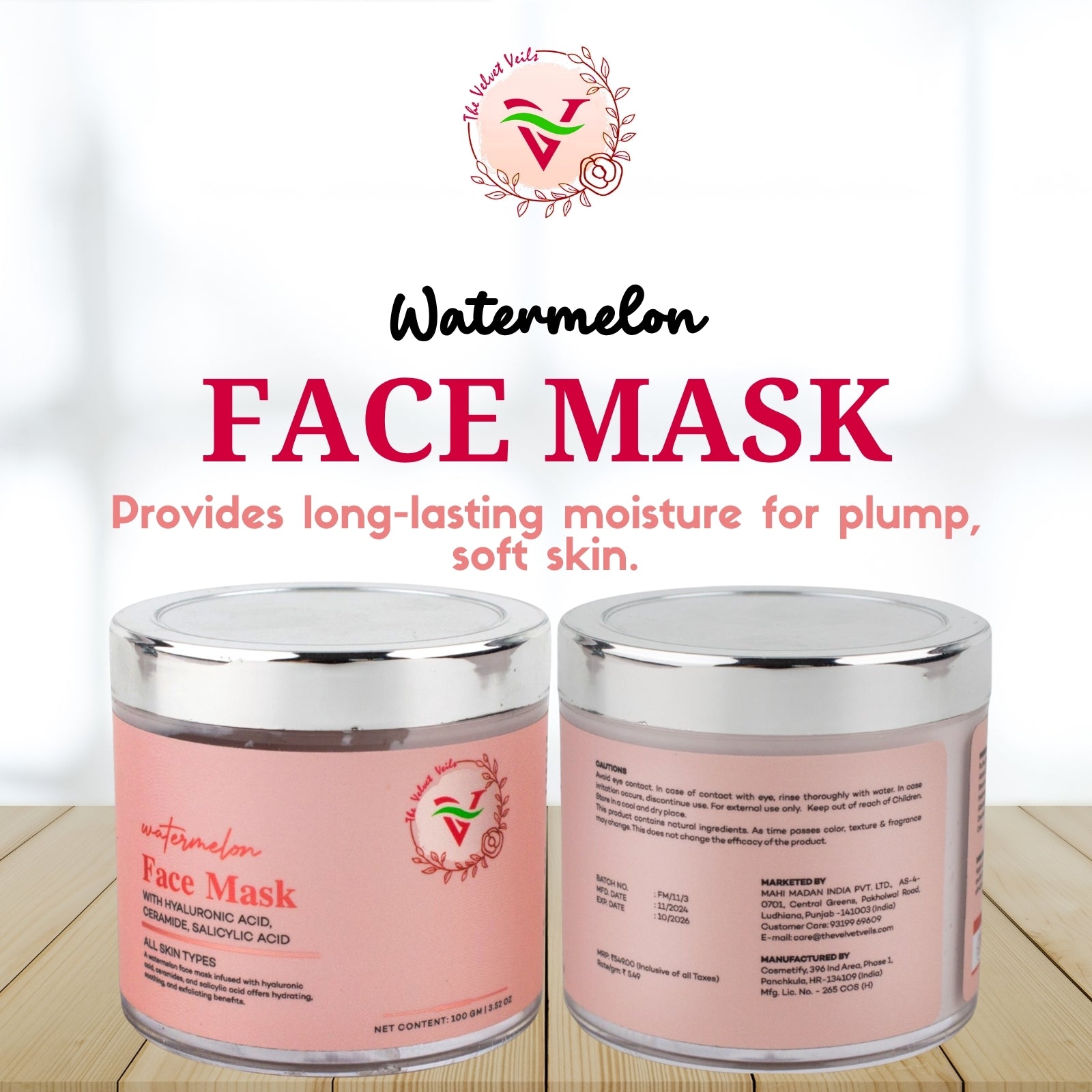 The Velvet Veils Watermelon Face Mask