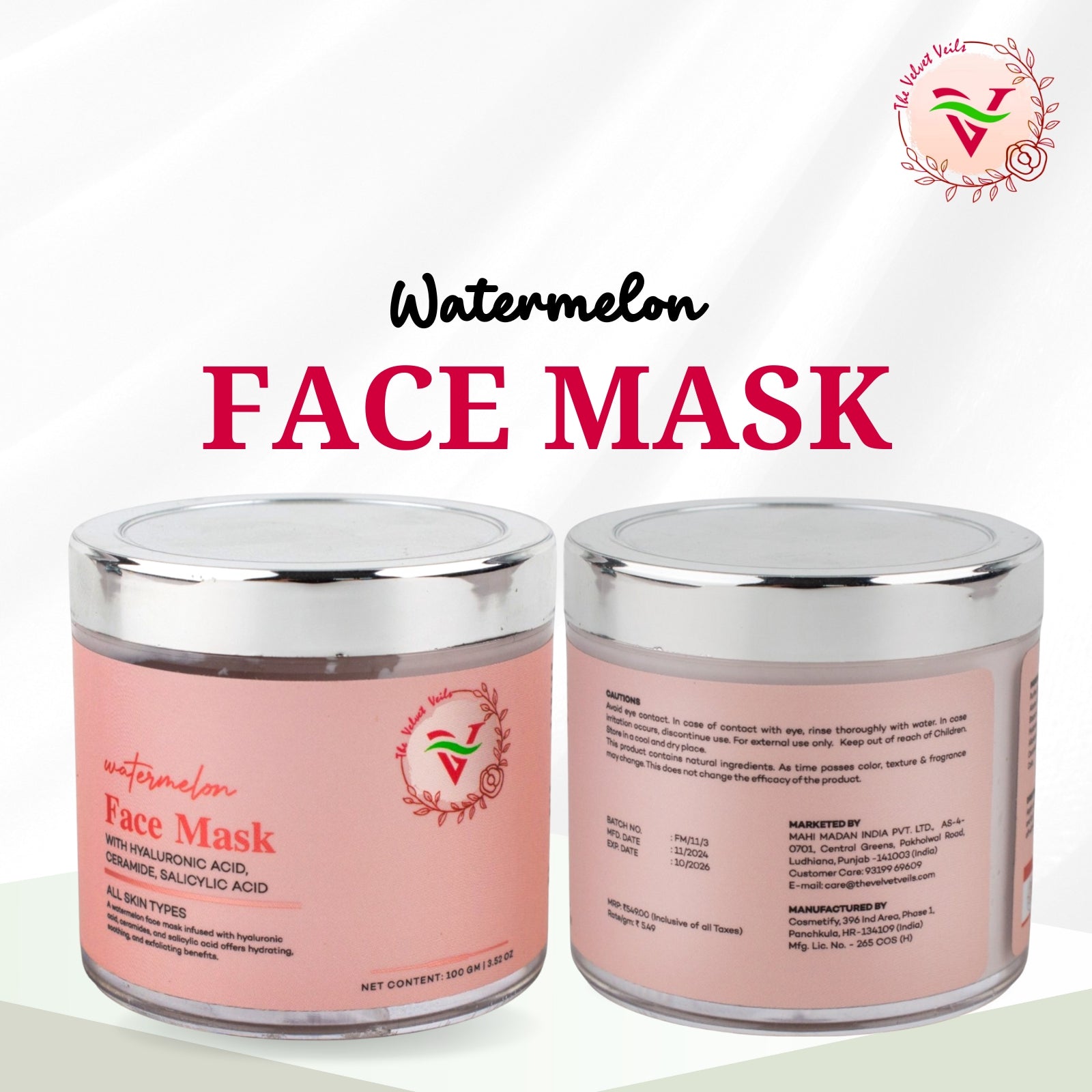 The Velvet Veils Watermelon Face Mask