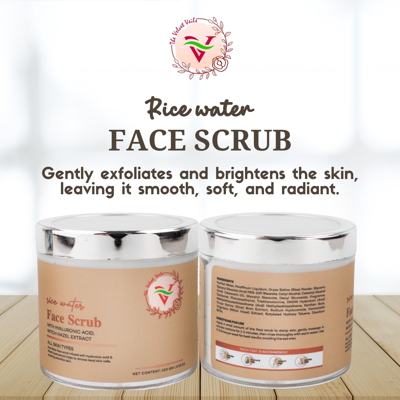The Velvet Veils Rice Water Face Scrub