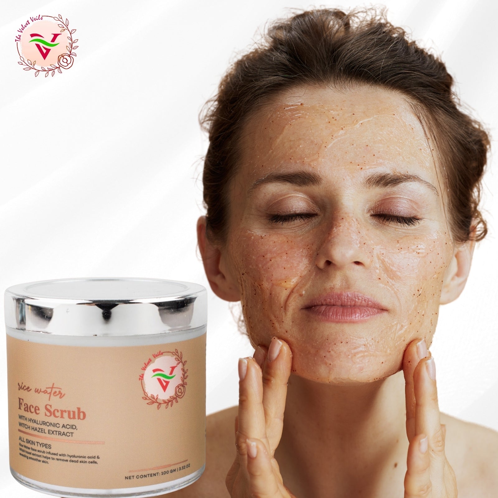 The Velvet Veils Rice Water Face Scrub