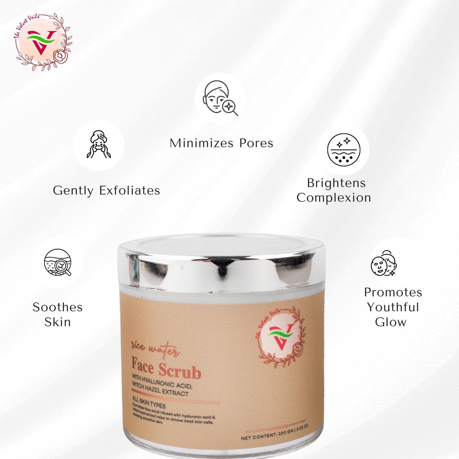 The Velvet Veils Rice Water Face Scrub - The Velvet Veils