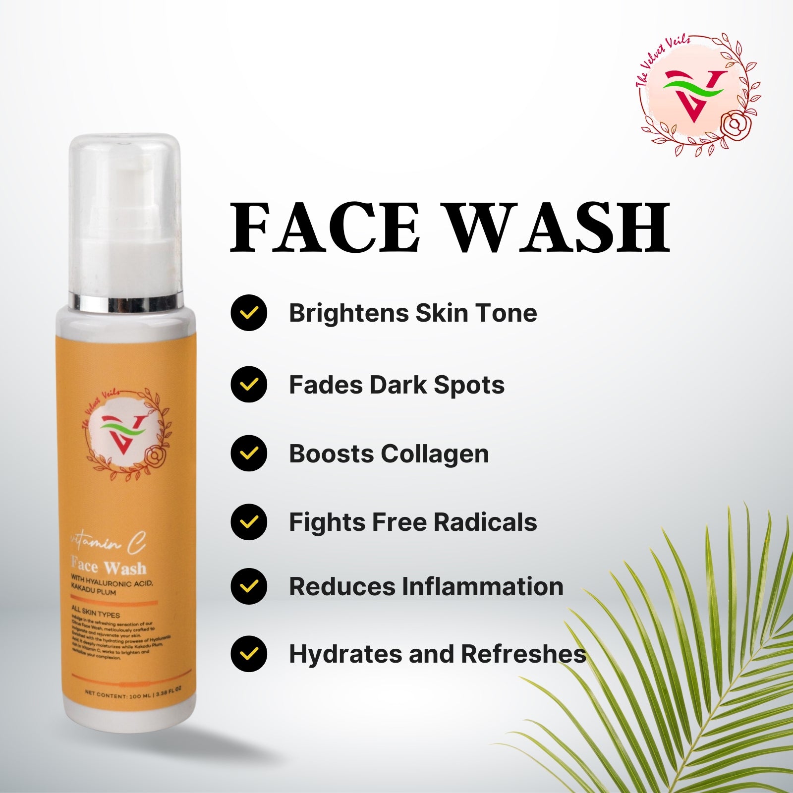 The Velvet Veils Vitamin C Face Wash - The Velvet Veils