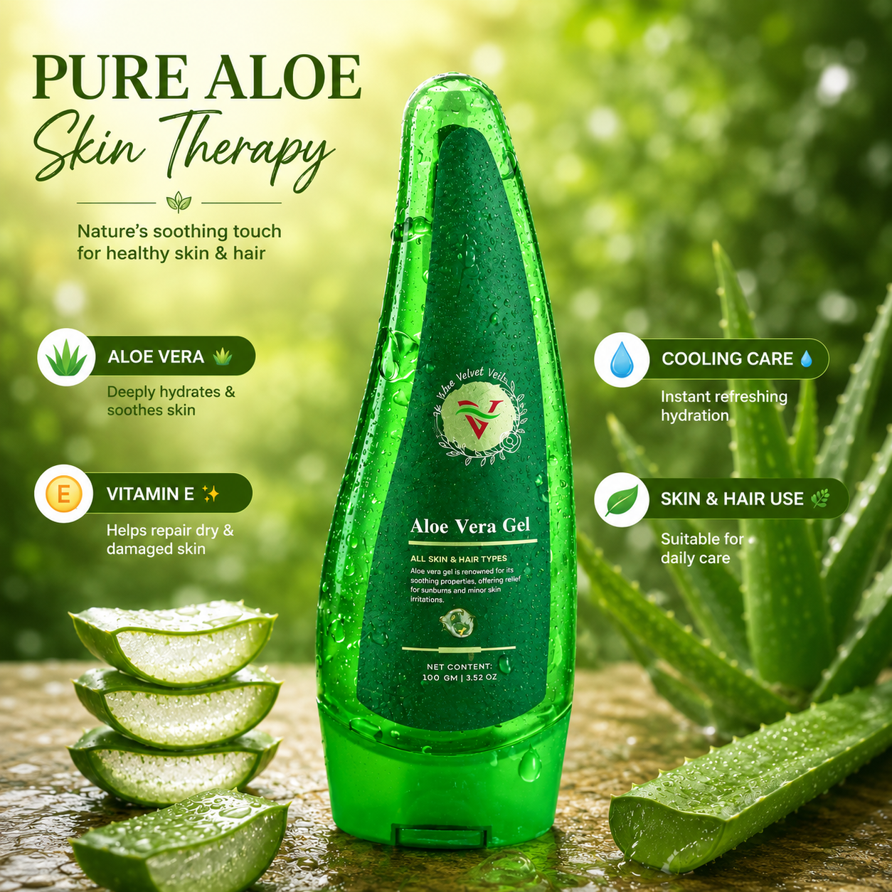 The Velvet Veils Aloe Vera Gel