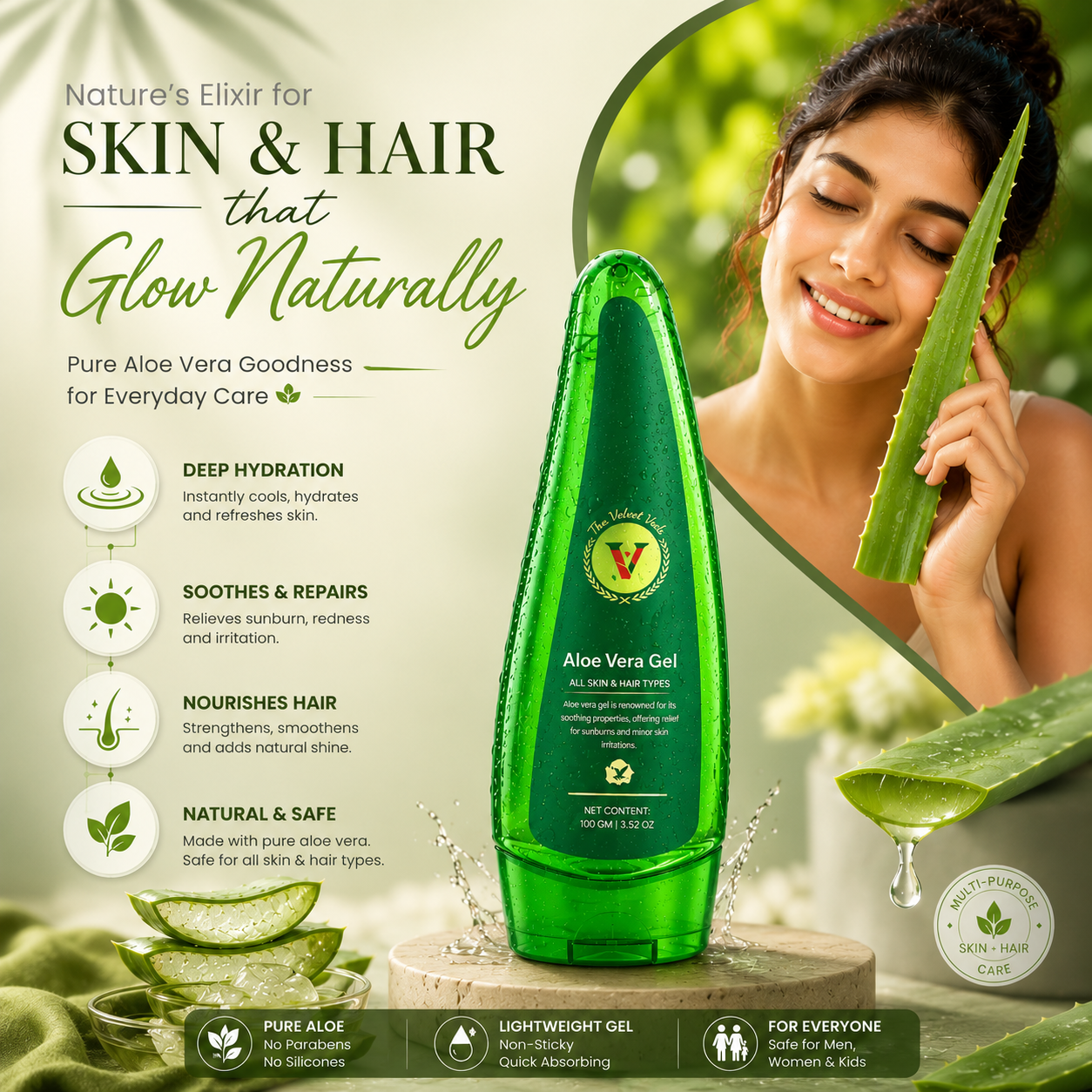 The Velvet Veils Aloe Vera Gel
