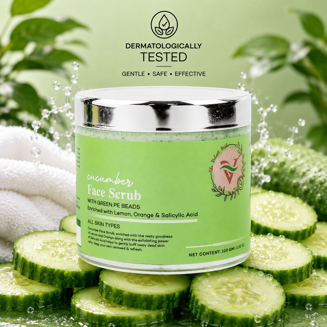 The Velvet Veils Cucumber Face Scrub