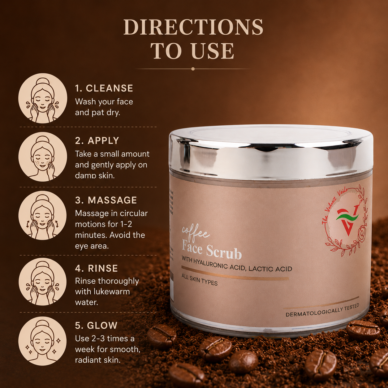 The Velvet Veils Coffee Face Scrub 100G