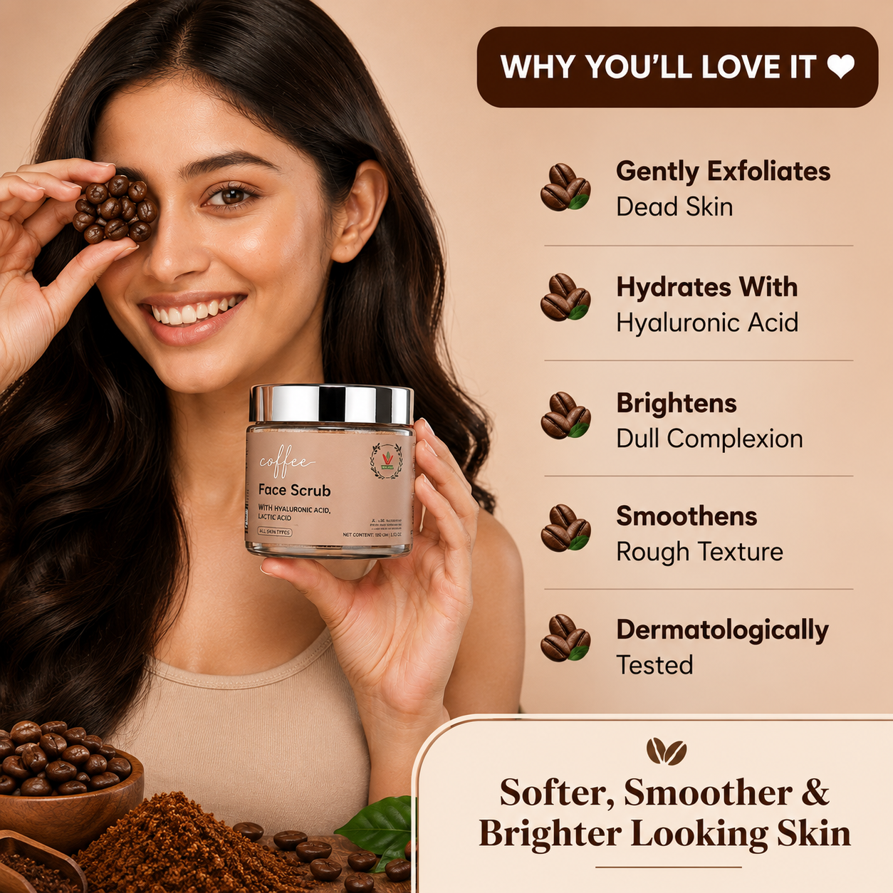 The Velvet Veils Coffee Face Scrub 100G