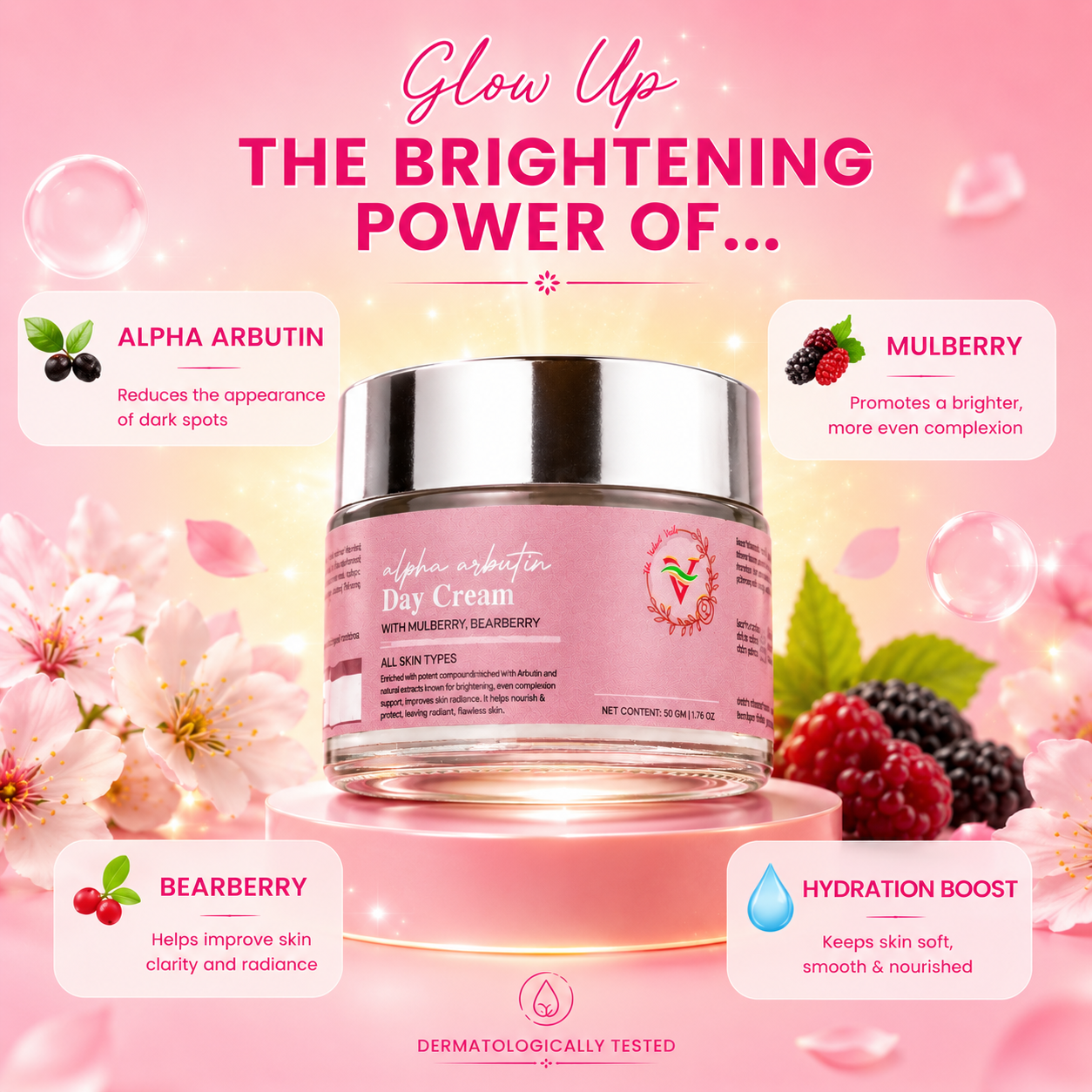 The Velvet Veils Alpha Arbutin Day Cream