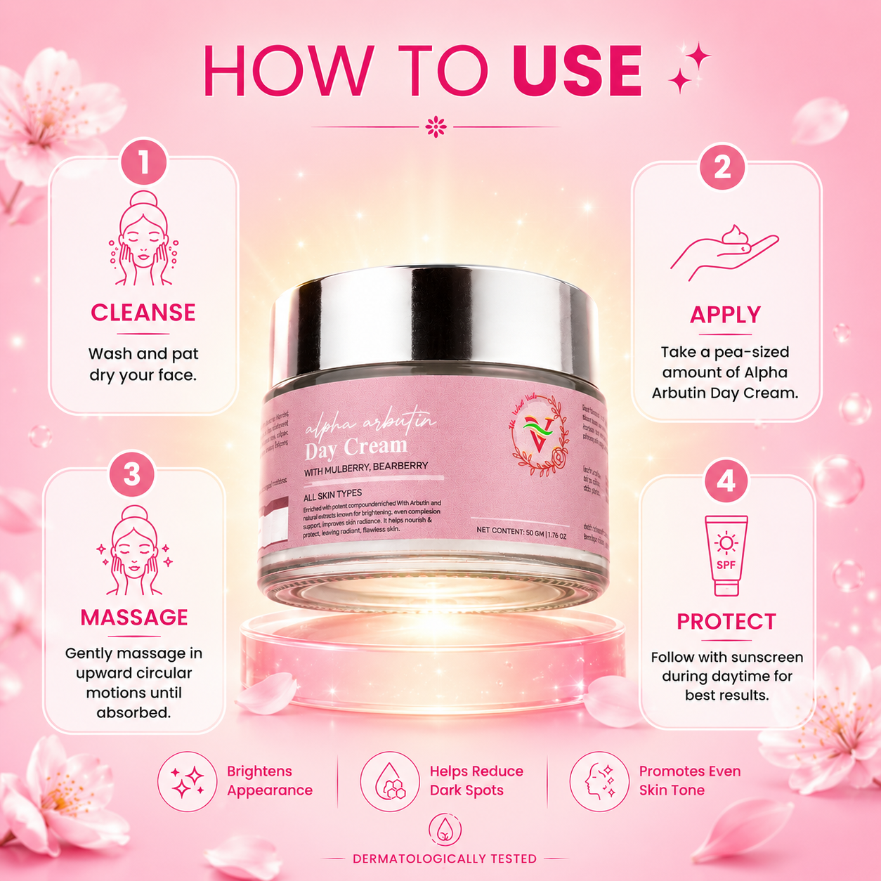 The Velvet Veils Alpha Arbutin Day Cream