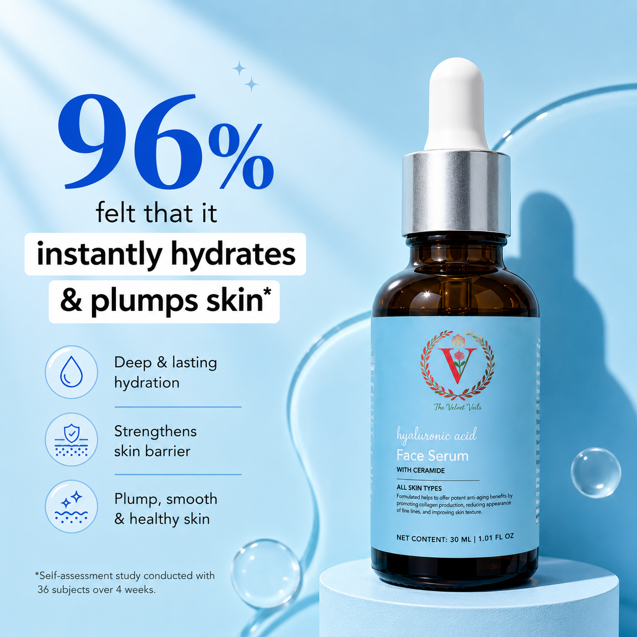 The Velvet Veils Hyaluronic Acid Face Serum