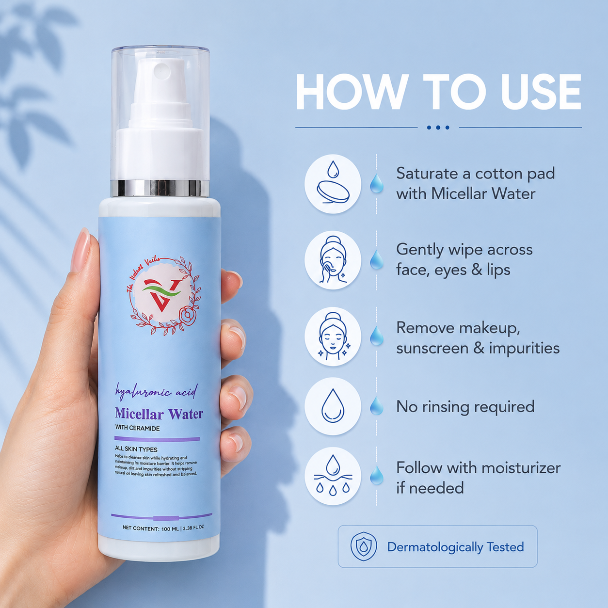 The Velvet Veils Hyaluronic Acid Micellar Water