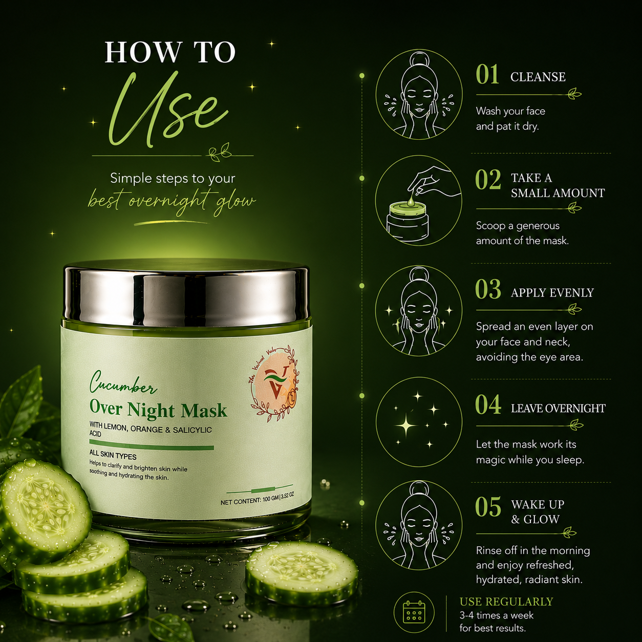 The Velvet Veils Cucumber Overnight Mask