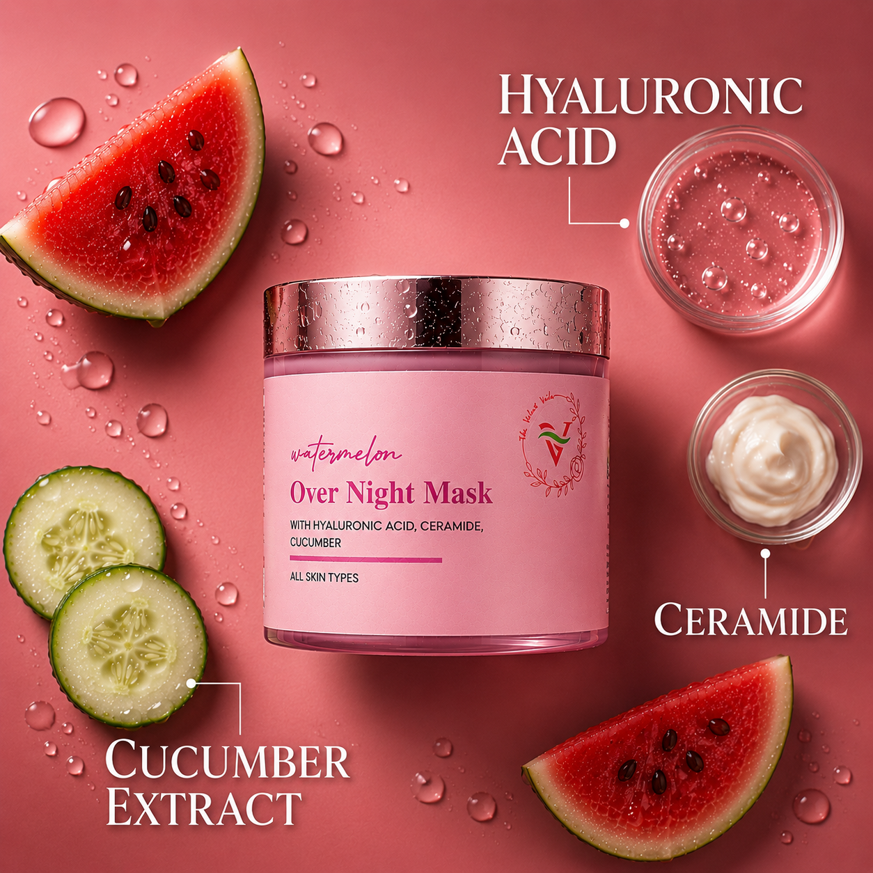 The Velvet Veils Watermelon Overnight Mask