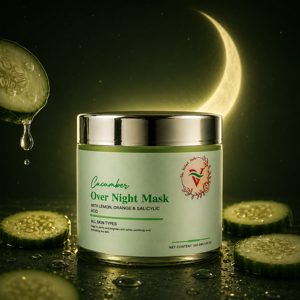 The Velvet Veils Cucumber Overnight Mask