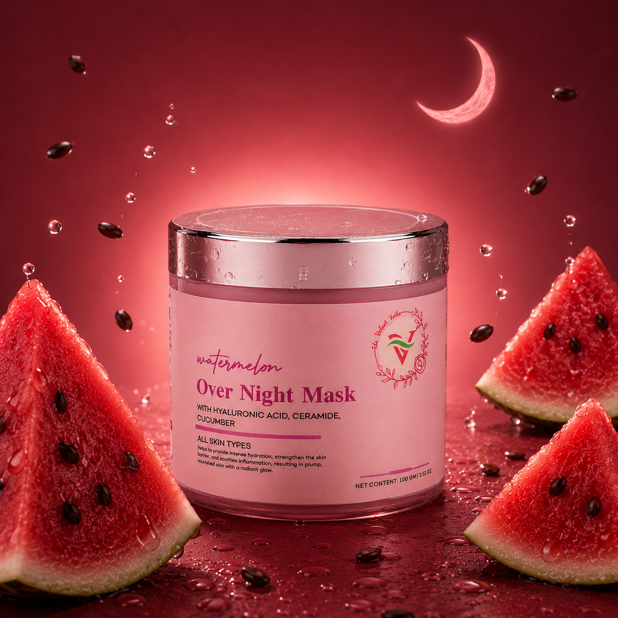 The Velvet Veils Watermelon Overnight Mask