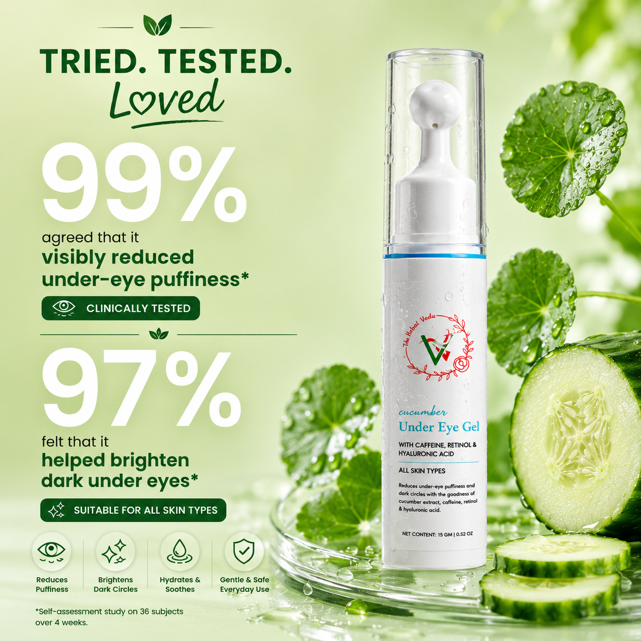 The Velvet Veils Cucumber Under Eye Gel